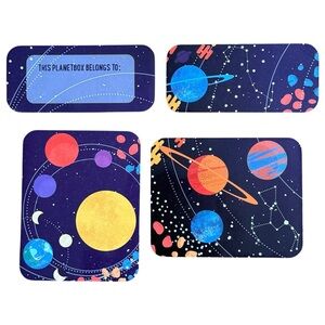 Planet Box Set of 2 Launch Magnet Sets Space & Tie Dye. 8 Total Magnets.